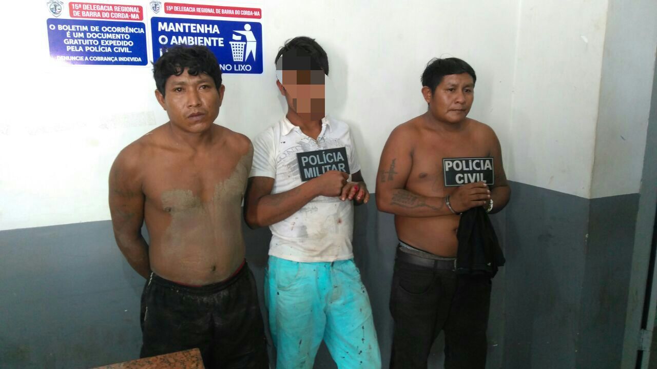 Presos indígenas suspeitos da tentativa de assalto contra o delegado de Barra do Corda
