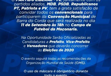 Grande convenção nesta sexta-feira(11) oficializará Rigo Teles e Marcos Unillar como candidatos a prefeito e vice em Barra do Corda