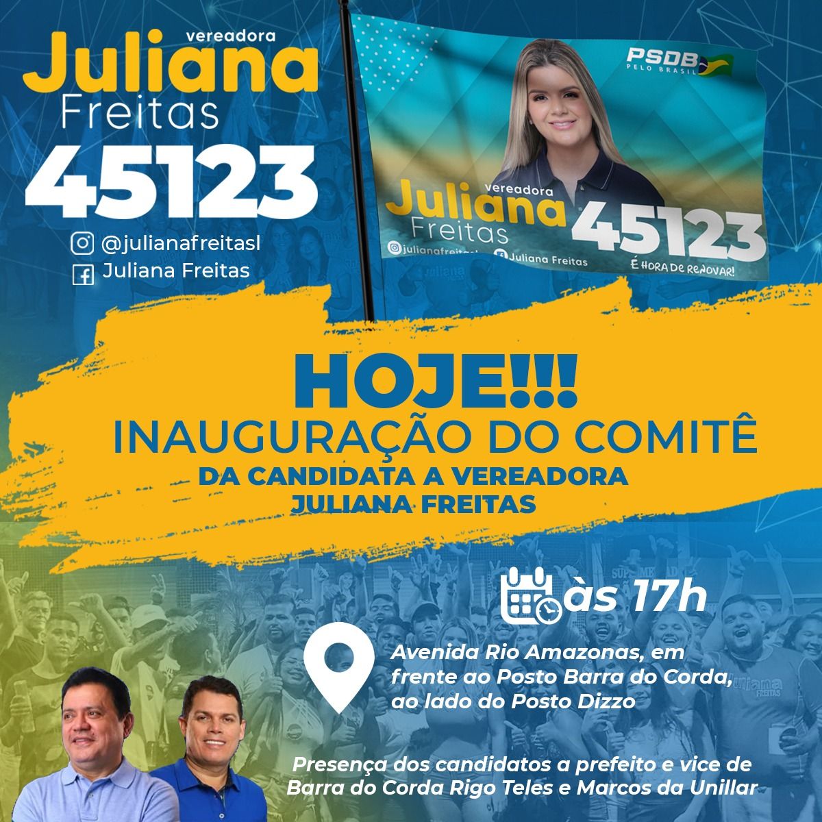 Candidata a vereadora Juliana Freitas vai inaugurar comitê nesta segunda-feira em Barra do Corda