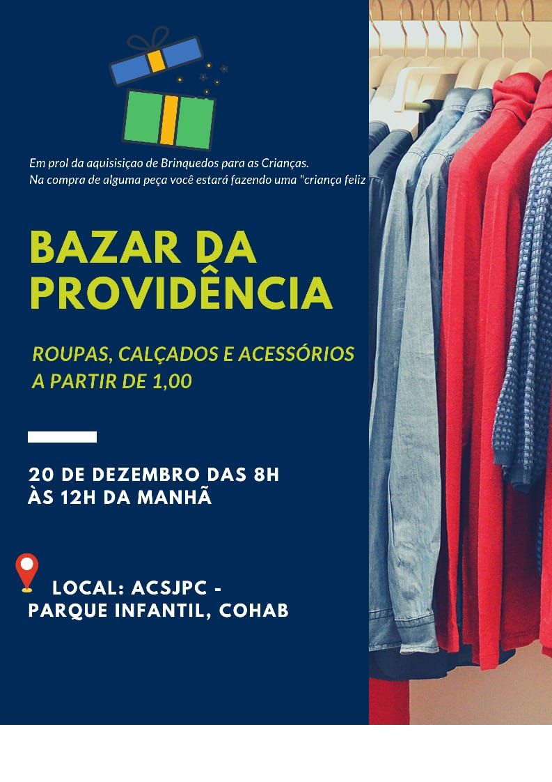 Neste domingo(20) ocorre o "Bazar da Providência" em Barra do Corda