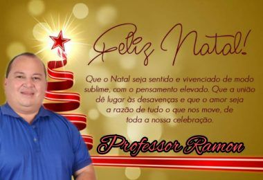 Professor Ramon Júnior deseja a todos um feliz natal e um próspero ano novo