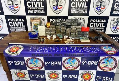 Polícias Civil e Militar realizam operação e prendem traficante com 30kg de drogas em Barra do Corda