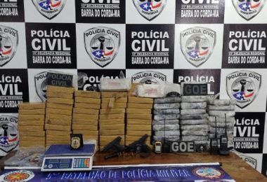Polícias Militar e Civil de Barra do Corda apreendem drogas avaliadas em R$ 10 milhões em Fernando Falcão