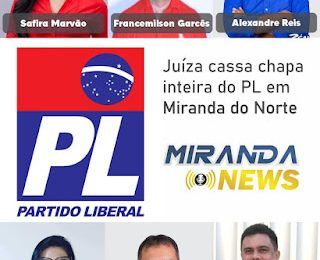 URGENTE!! Justiça Eleitoral do Maranhão cassa os mandatos de seis vereadores de Miranda do Norte