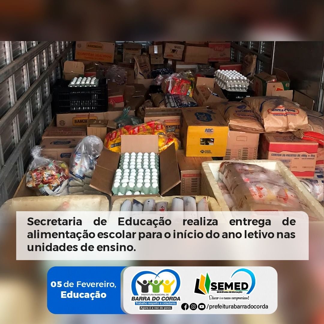 Prefeitura de Barra do Corda inicia distribuição de ingredientes da merenda nas escolas da rede municipal