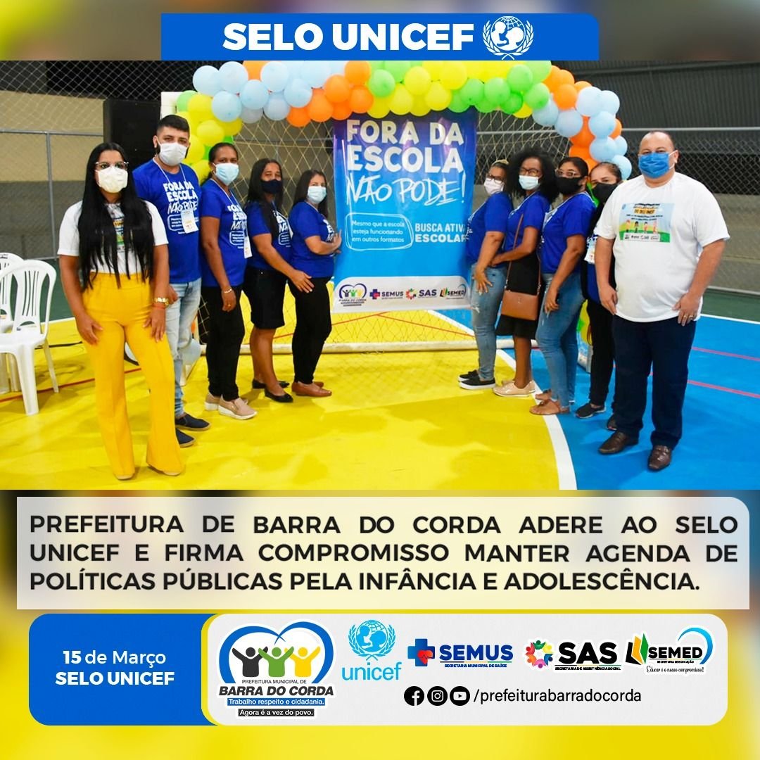 Gestão Rigo Teles em Barra do Corda adere ao selo UNICEF e firma compromisso para agenda de políticas públicas