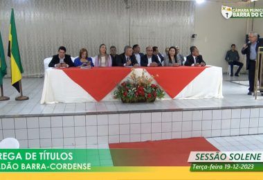 Câmara de Barra do Corda realiza sessão para entrega de títulos de cidadão