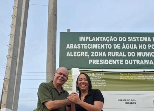 Hildo Rocha vistoria construção de sistema de abastecimento de água em Presidente Dutra